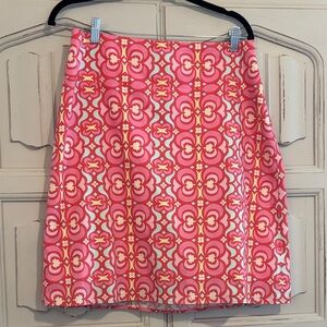 Vibrant Pink Floral A-Line Skirt